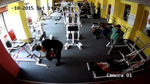 Видеонаблюдение в тренажерном зале (камера Hikvision 1,3Mp, объектив 2,8 мм, угол обзора в 90°)