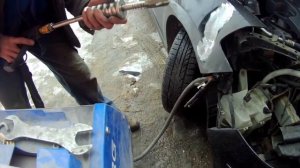 Рихтовка крыла NISSAN TIIDA.кузовной ремонт своими руками