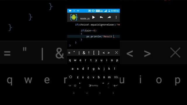 #Creating a Coin Tossing Game in AIDE, Java compiler. смотреть онлайн