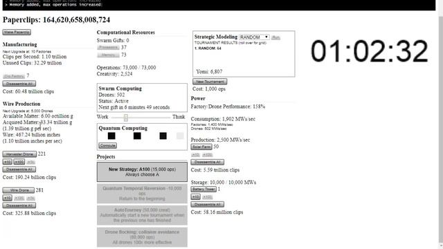 Universal Paperclips Speedrun - 1hr59min смотреть онлайн