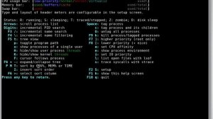 Утилита htop как менеджер процессов в Linux