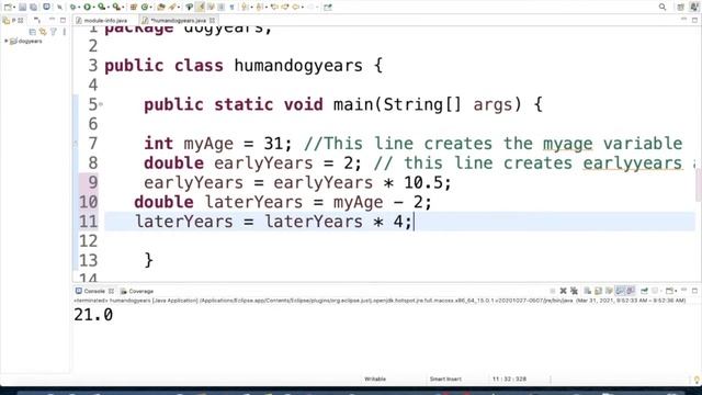Java for Beginners | Math operators and Variables (video 6) смотреть онлайн