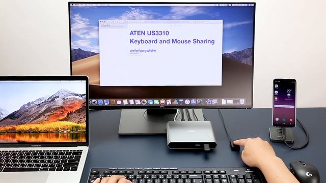 How to use Android phone/iPad Pro with monitor, peripherals - ATEN US3310 2-Port USB-C Dock Switch смотреть онлайн
