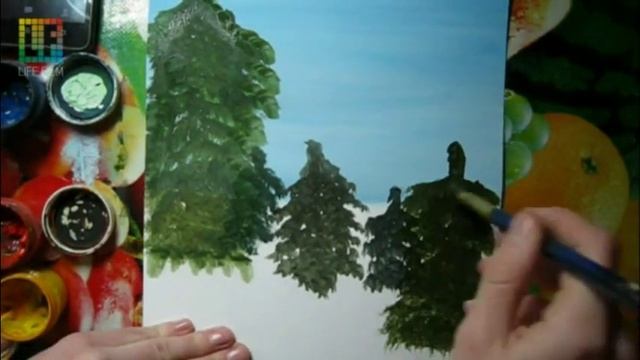 Зимний лес! Пейзаж) смотреть онлайн