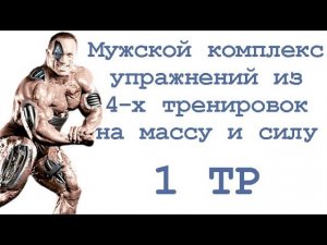 Мужской комплекс упражнений из 4 х тренировок на массу и силу (1 тр)