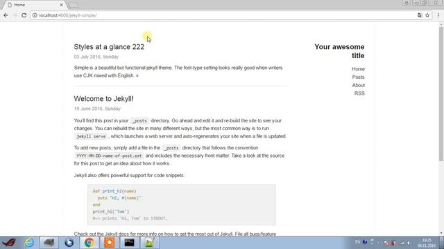Урок 4. Включаем автообновление сайта Jekyll в браузере. смотреть онлайн