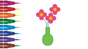 Показываю как нарисовать вазу с цветами. Легко и просто!