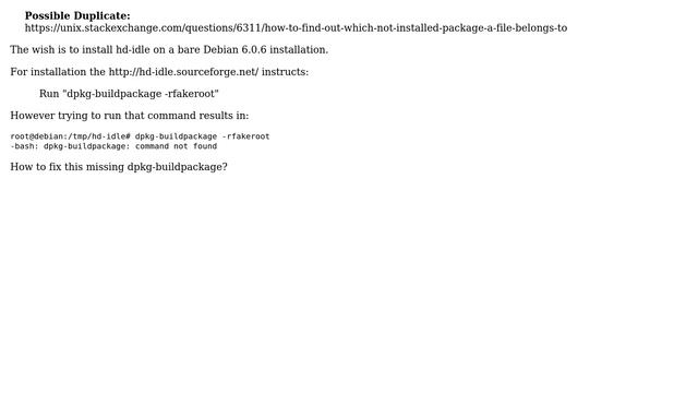 Unix & Linux: How to fix dpkg-buildpackage: command not found? смотреть онлайн