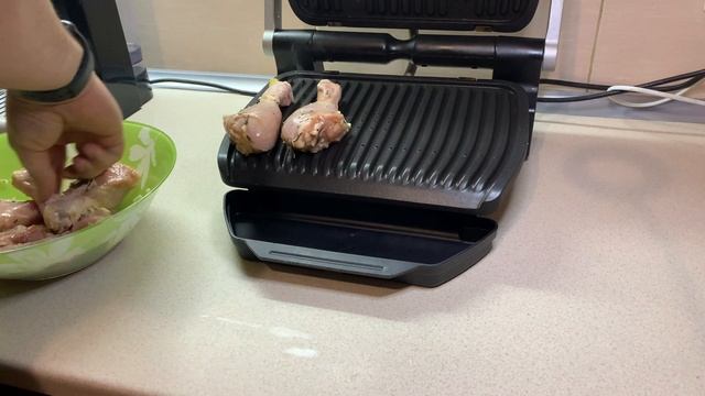 Куриные ножки на гриле. Tefal OptiGriil.