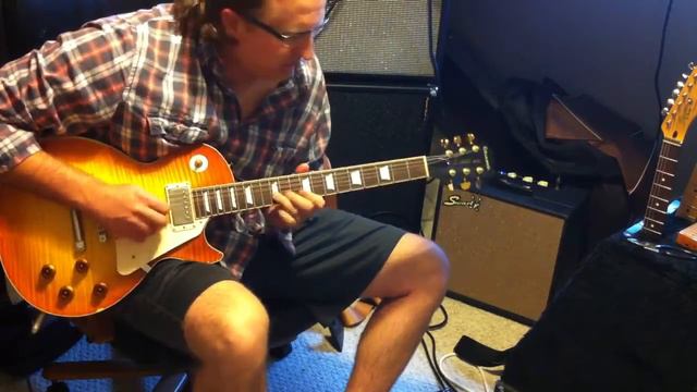 Thinline Humbucker Partscaster Tele vs Epiphone Dot vs Edwards Jimmy Page LP (high volume Swart STR смотреть онлайн