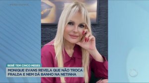 Monique Evans revela que não troca fralda e nem dá banho na neta de cinco meses