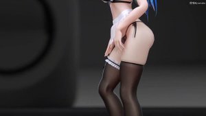 【miku MMD/4K60FPS】maidservant【AOA-excuse me】