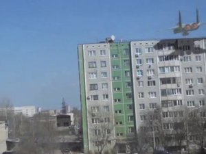 Военный самолет над Волгоградом