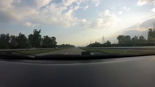 Едем...Кемерово - Ленинск-Кузнецк - Киселевск - Прокопьевск - Новокузнецк. Небо. Закат. 140км/ч смотреть онлайн