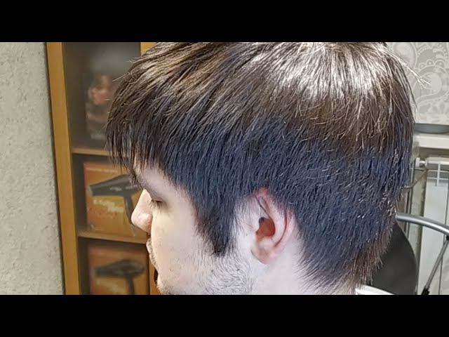 Стрижка мужская машинкой , стрижка в прямом эфире. круглая форма men's haircut смотреть онлайн
