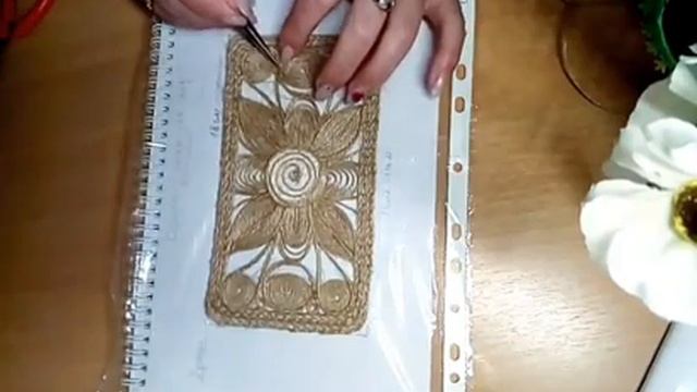 . Джутовая филигрань. "СУМКА" под ТЕЛЕФОН. смотреть онлайн