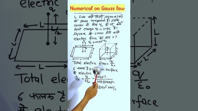 Numerical on Gauss law | electric flux | #numerical #gausslaw #electricflux #physics #viral