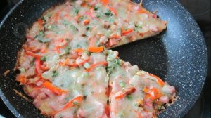 Пицца на сковороде! Пицца за 10 минут без выпечки и дрожжей!