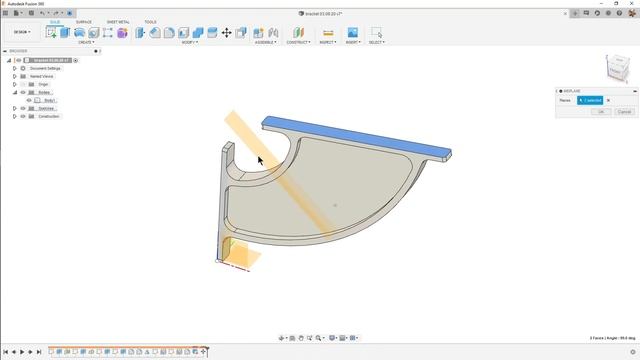 Лайфхак Fusion 360: разделение детали пополам с помощью инструмента Midplane смотреть онлайн