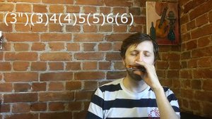 Минорная гамма в семи тональностях на губной гармошке С