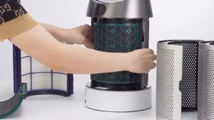 Dyson HP04 air purifier filter replacement demonstration