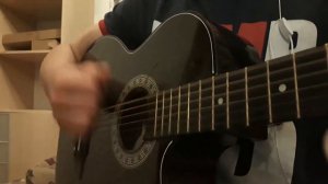 оранжевое солнце на гитаре