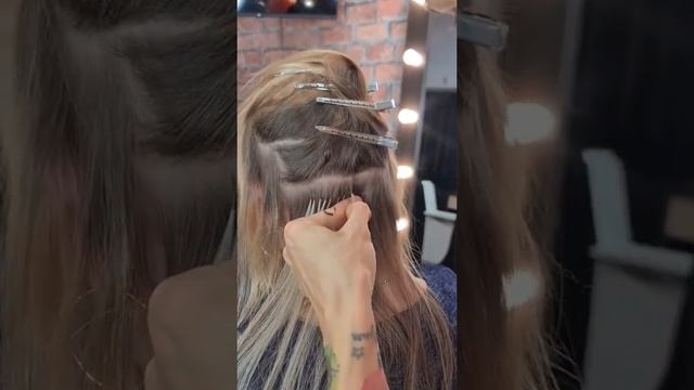 Наращивание волос на короткие волосы наращиваниеволос hair микрокапсулы shorts