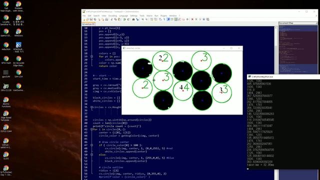 opencv detect black circle count in near white circle смотреть онлайн