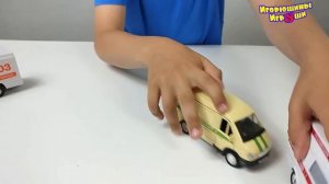Машинки ГАЗЕЛЬ Реанимация, скорая помощь и пожарная спешат на вызов Cars Toys