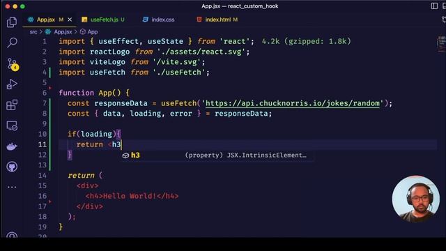 How to use useFetch Hook for Data Fetching | useFetch hook | Custom hook | Fetch API смотреть онлайн