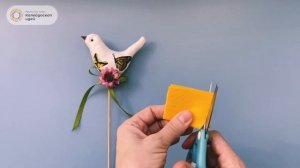 Весенние птички из ткани - пасхальный декор