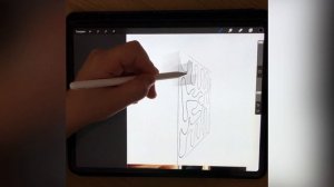 Потолок из сетки в procreate. Общий принцип рисования