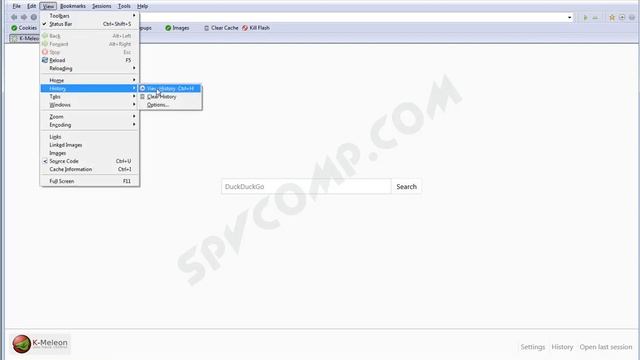 История просмотров в браузере K-Meleon смотреть онлайн