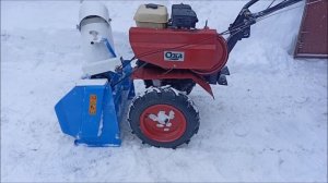 Уборка снега. Мотоблок Ока, шнек, декабрь 2022