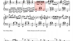 New Orleans Blues Jelly Roll Morton Piano Sheet Tutorial Блюз Новоорлеанский Мортон ноты пианино