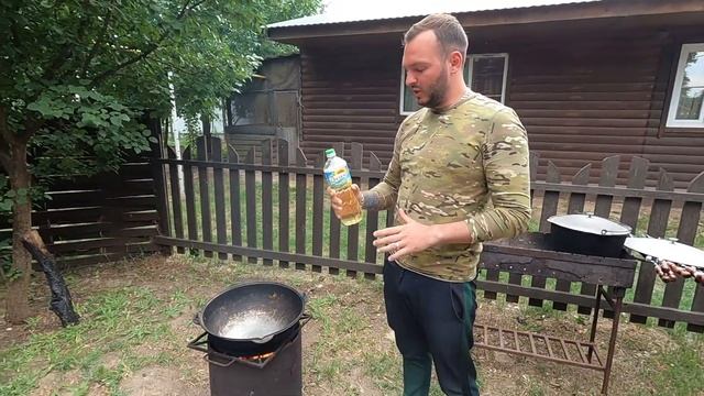 Жареный сазан в казане