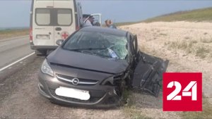 Момент трагической аварии на волгоградской трассе попал на видео - Россия 24