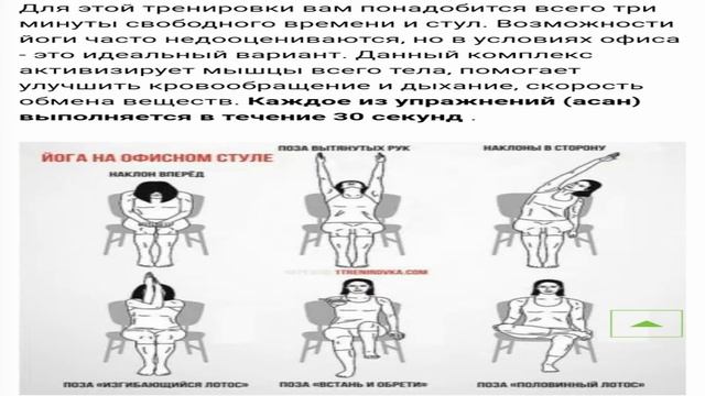 Урок физкультуры дистанционное обучение Комплекс упражнений на стуле