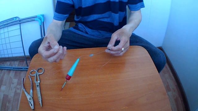 Поплавочный монтаж  на три крючка,3 насадки,3 рыбки на рыбалке за один раз