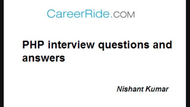 PHP interview questions and answers by Nishant Kumar