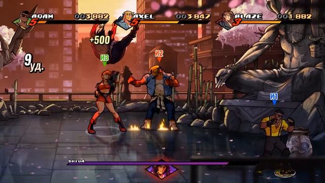 Streets of Rage 4 полное прохождение (3 игрока)