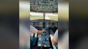 Посадка в сильную болтанку на Airbus