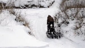 Снегоход из мотовездехода 2х2 "БИЗОН"