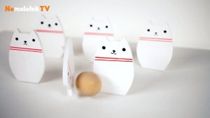 94. Настольный мини-боулинг с котиками своими руками Котобоулинг DIY лобзиком