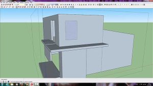 Sketchup pro  create Modern  House  (in 15 min.)
