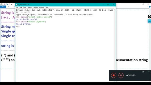String in python || Types of string || Python tutorial || Lec-6