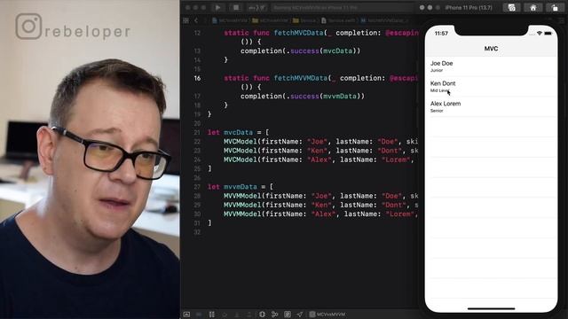 Clean Architecture iOS [MVC vs MVVM] смотреть онлайн