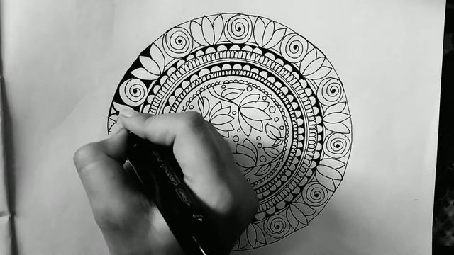 How to draw beautiful LOTUS MANDALA | easy and unique mandala designs | floral mandala. смотреть онлайн