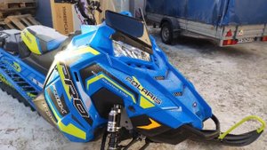 Холодный запуск снегохода Polaris 800 pro-rmk внешний осмотр