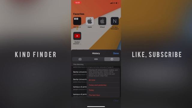 Clear History and Websites Data On Safari Browser